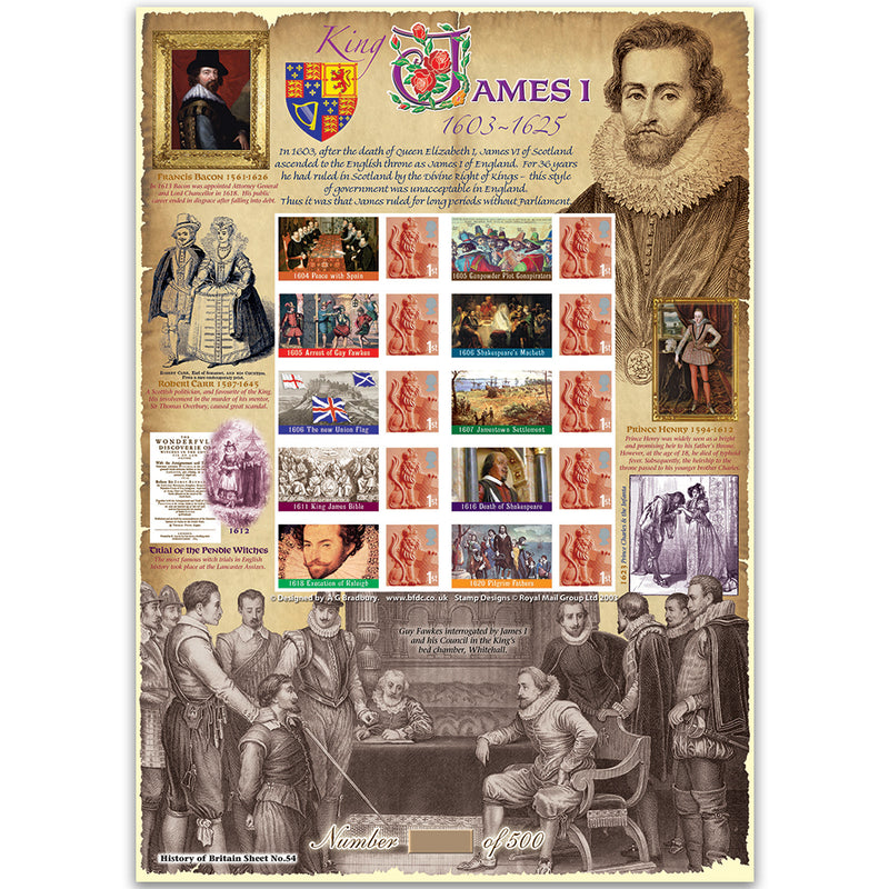 James I GB Sheet - HoB 54 GBS0140