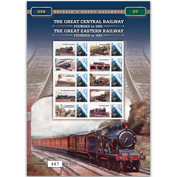 Great Central & Eastern Railway GB Customised Stamp Sheet GBS0159