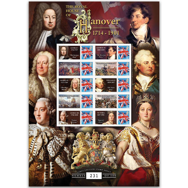 House of Hanover GB Customised Stamp Sheet GBS0172