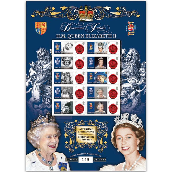 Diamond Jubilee GB Customised Stamp Sheet GBS0176