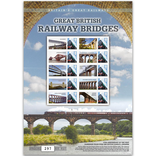 Great British Railway Bridges GB Customised Stamp Sheet GBS0187