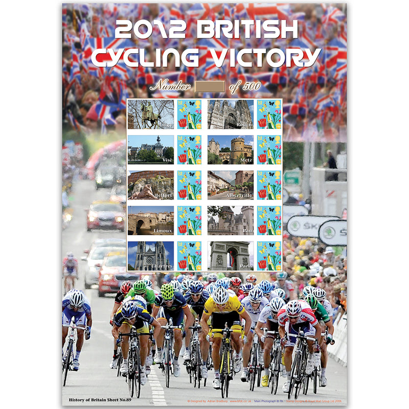 2012 British Cycling Victory GB sheet - HoB 89 GBS0195