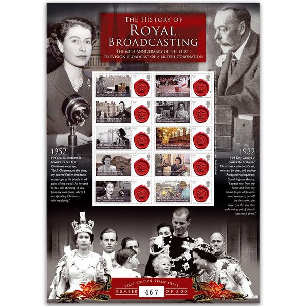 Royal Broadcasting GB Customised Stamp Sheet GBS0204