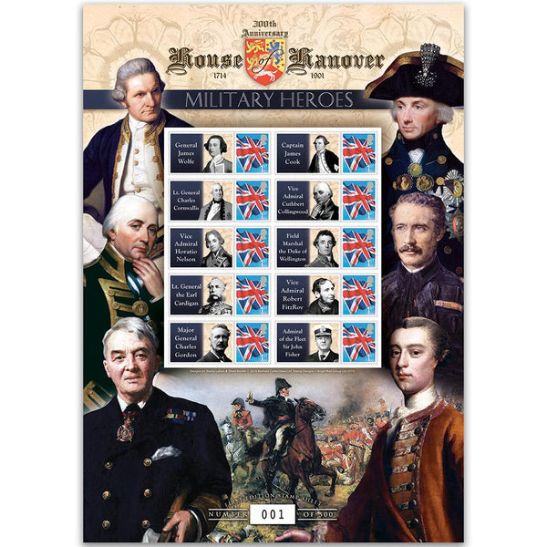 House of Hanover - Military Heroes GB Customised Stamp Sheet