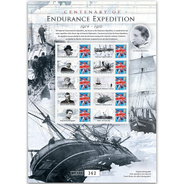 Shackleton/Endurance Expedition Centenary GB Customised Stamp Sheet GBS0222