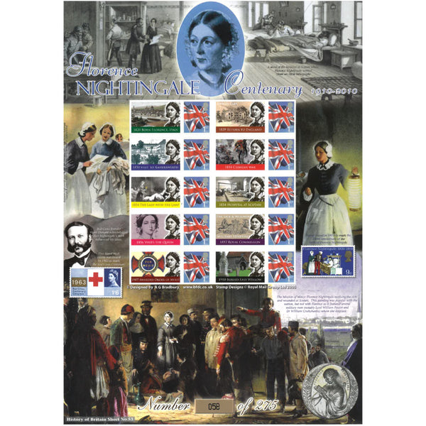 Florence Nightingale Stamp Sheet History of Britain 53