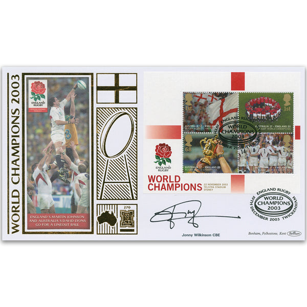 2003 Rugby World Champions M/S GOLD 500 - Signed by Jonny Wilkinson CBE