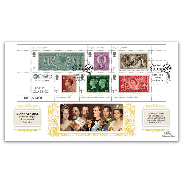 2019 Special Stampex Overprint Stamp Classics M/S Cover