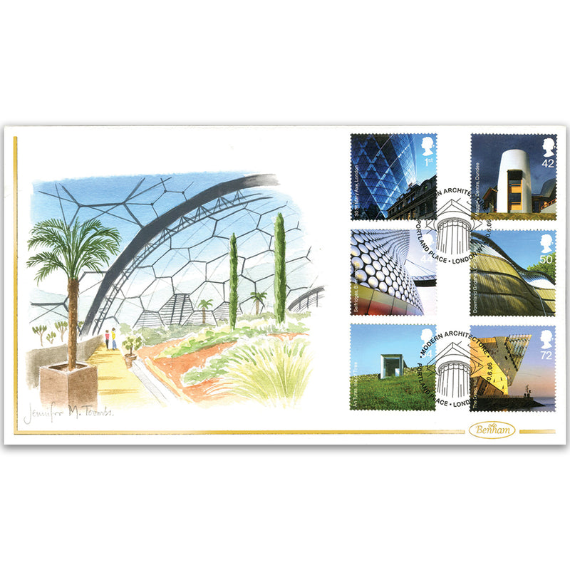2006 Modern Architecture Hand Painted Cover - Jennifer M. Toombs HP0609