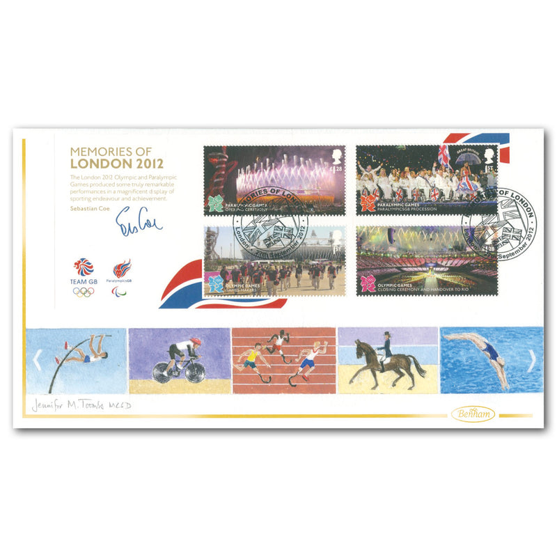 2012 Olympic/Paralympic Memories of London M/S - Handpainted by Jennifer M. Toombs HP12133