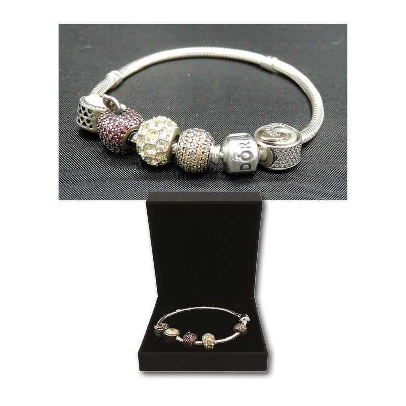 Pandora Silver Bracelet with 5 Charms JLY0049