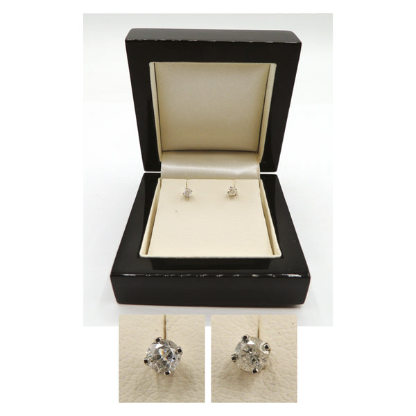 Silver & Crystal Stud Earrings