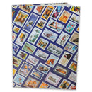 Lighthouse Blue Hobby Stockbook 16 white page 9 glassine strip