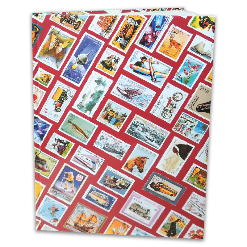 Lighthouse Red Hobby Stockbook 16 white page 9 glassine strip