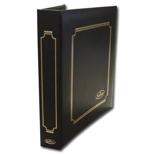 Black Leather Look Benham Cover Album with Leaves