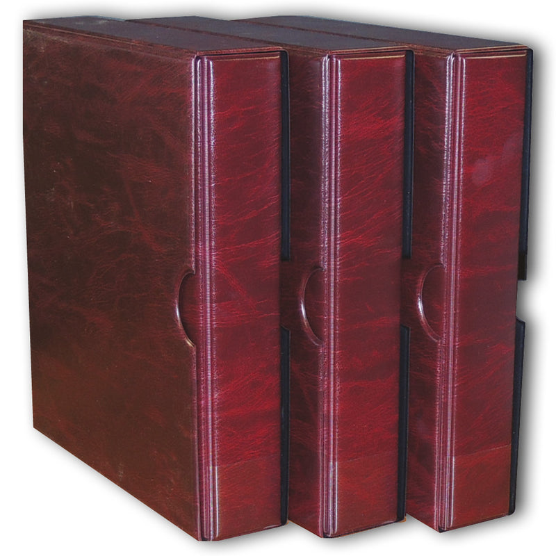 Red Autograph Album with Slipcase and Leaves