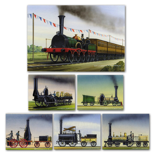Six Locomotive Drawings by Gordon C Davies OBA0016