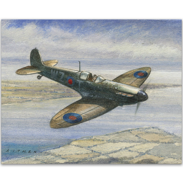 Spitfire  artwork by Kenneth C Aitken OBA0031