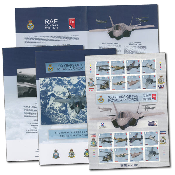 Isle of Man -  RAF Centenary Presentation Stamp Folder PPM0184