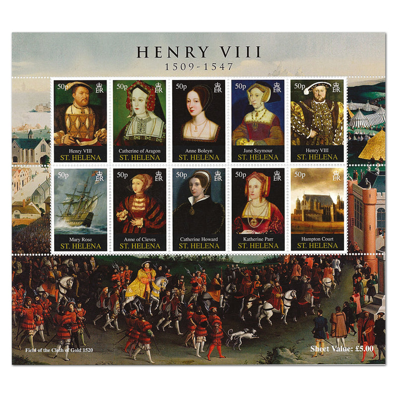 St.Helena Henry VIII 10v Shlt