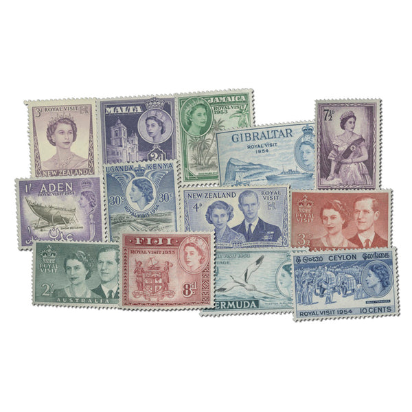 1954 Royal Visit - Set of 13 Stamps PSM1793