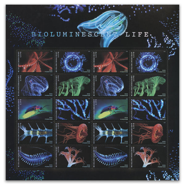 USA 2018 Bioluminesent Life 20 x 50c S/A Sheet