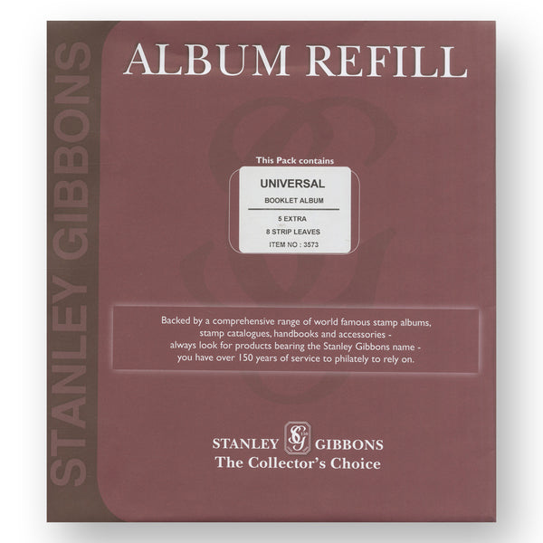 5 Extra Leaves for Universal Booklet Album. 8-Strip Leaves for Open Machine Booklets R3573