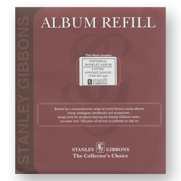 5 Extra Leaves for Universal Booklet Album. 2-Strip Leaves for Prestige and Greeting Booklets R3576