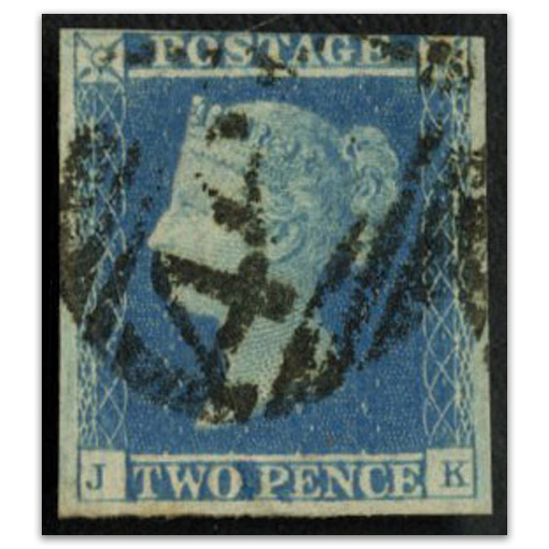 G.Britain SG15aa 2d Violet blue 3 margins GU