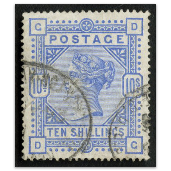 G.Britain 10s pale ultramarine SG183a vfu