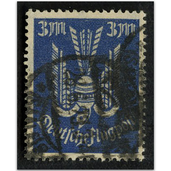 Germany 1922 3mk scarce Grey-blue & dark grey shade fine used. SG225