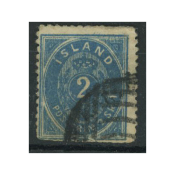 Iceland SG1 rare example with excellent colour. Thinned & repaired RRICE0001