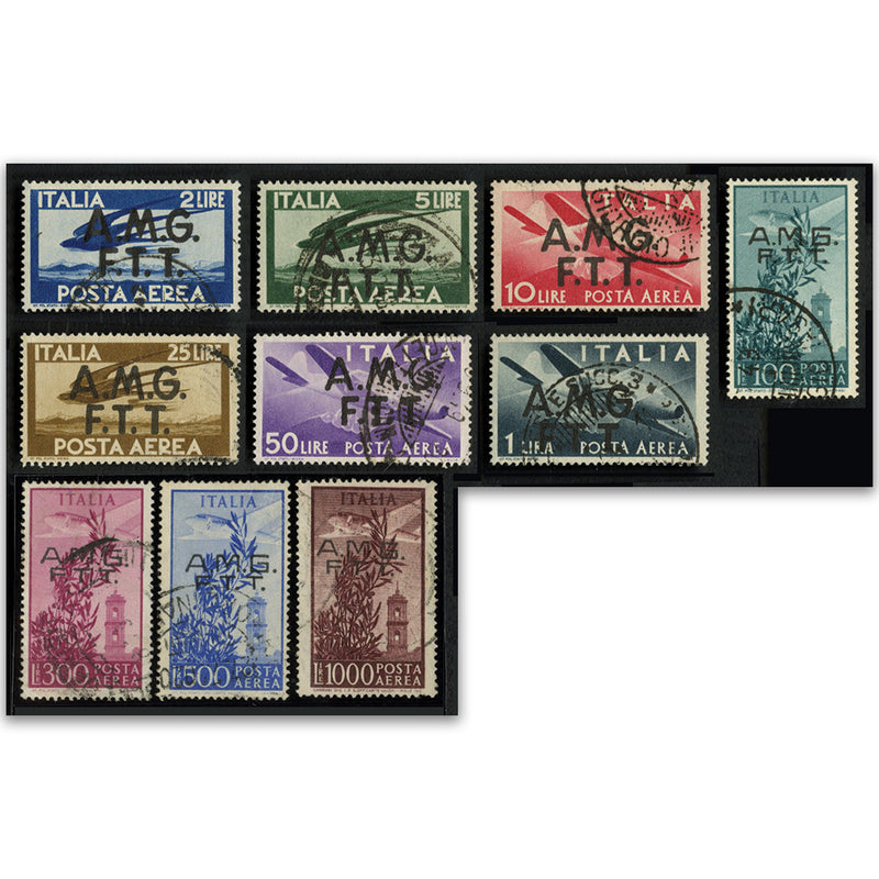 1947-48 Italy Trieste Air  set to1000L  fine used. SG18-27