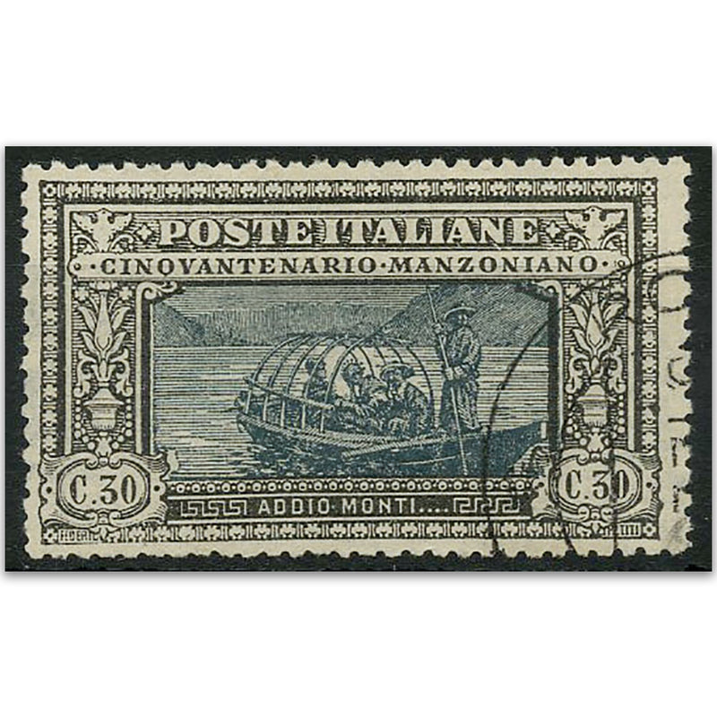 Italy S.G.157 Manzoni 30c black used RRITA0157