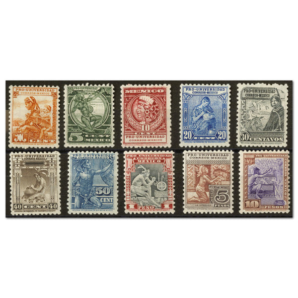 Mexico 1934 University set, mm, cat £1500. SG543/552