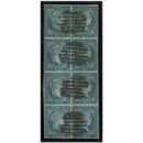 Spain 1855 1r Thick paper, block of 8 with oval grid cancels. Unusual, good margins bar 1 stp