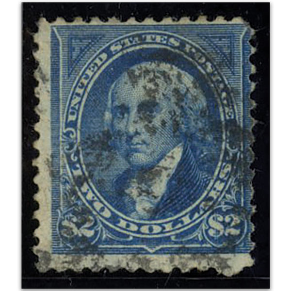 USA 1894-95 $2 Deep blue, used with indiscernible cork cancel. Centred high to right