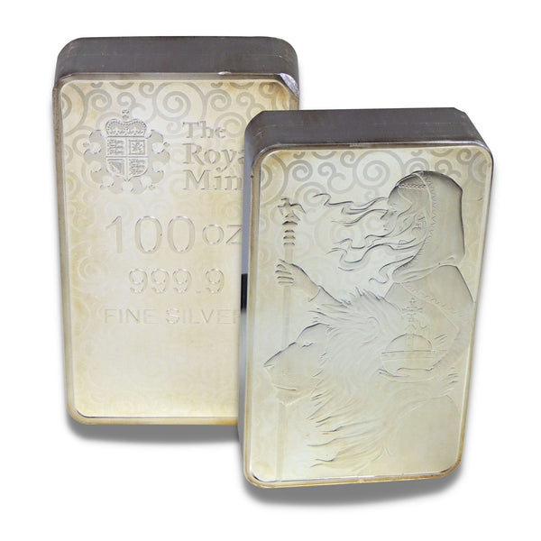 Royal Mint Una & The Lion 100oz Silver Minted Bar