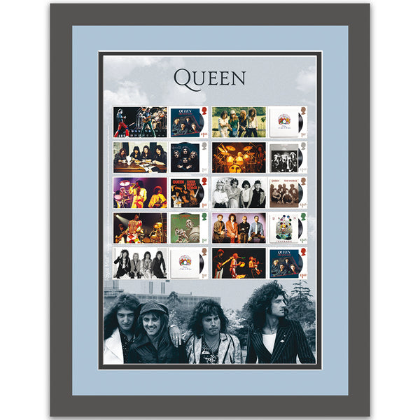 Queen Album Cover Collectors sheet Framed