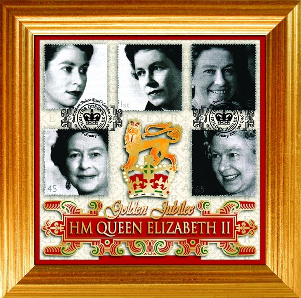 Queen's Golden Jubilee Stamp Card - Framed SD113