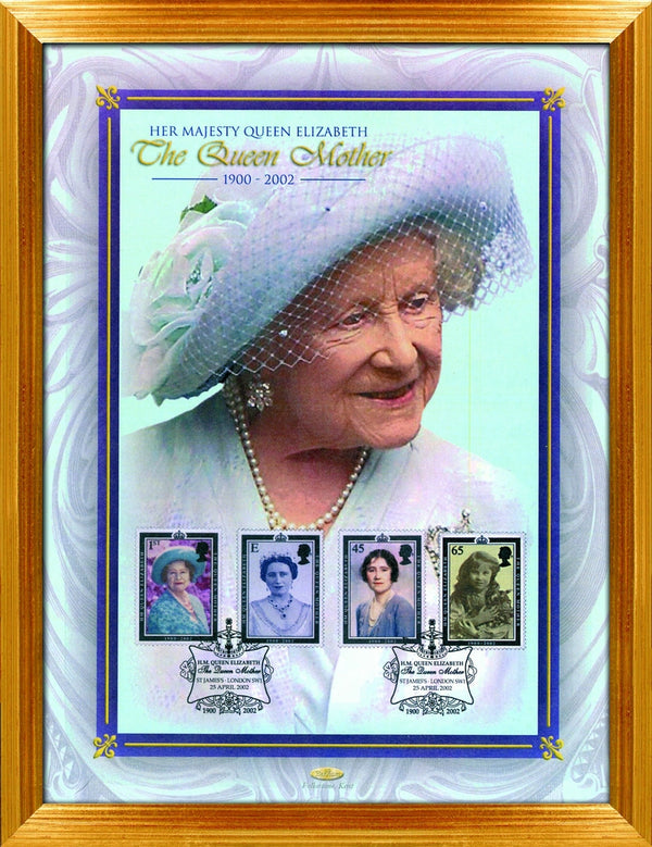 Queen Mother Commemorative Stamp Card - Framed SD125