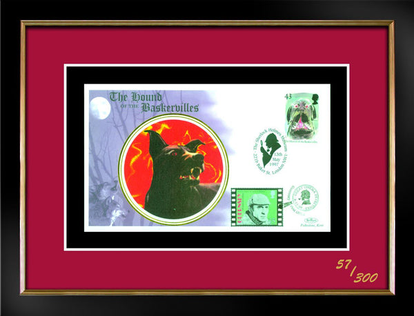 Sherlock Holmes - Hound of Baskervilles First Day Cover - Framed SD198