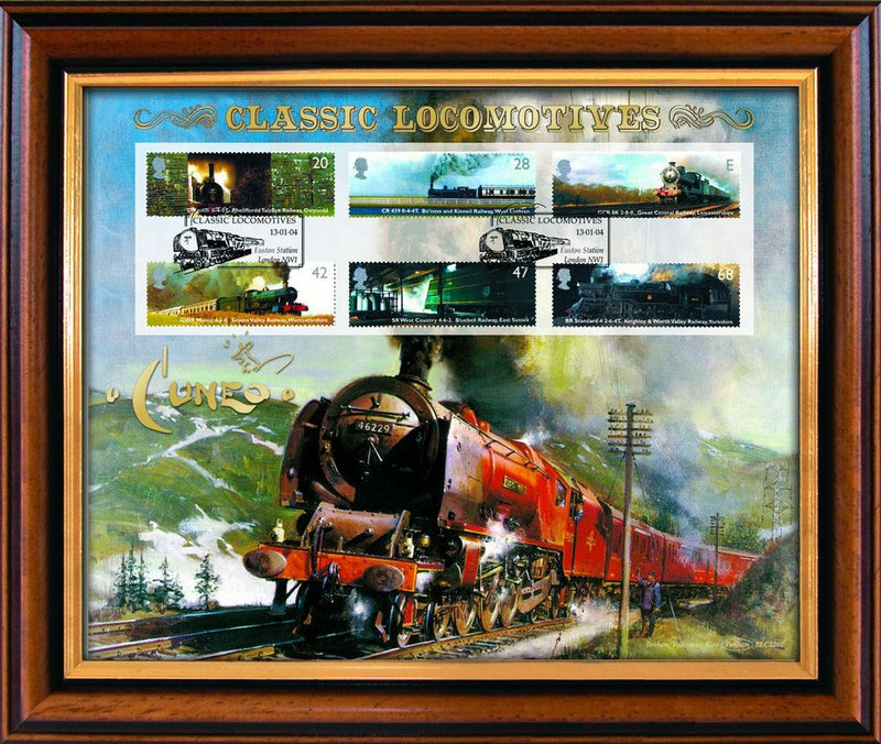 Cuneo Locomotive Benham First Day Cover - Euston Station - Framed SD397