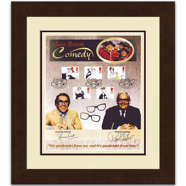The Two Ronnies Signed Card - Framed SD862