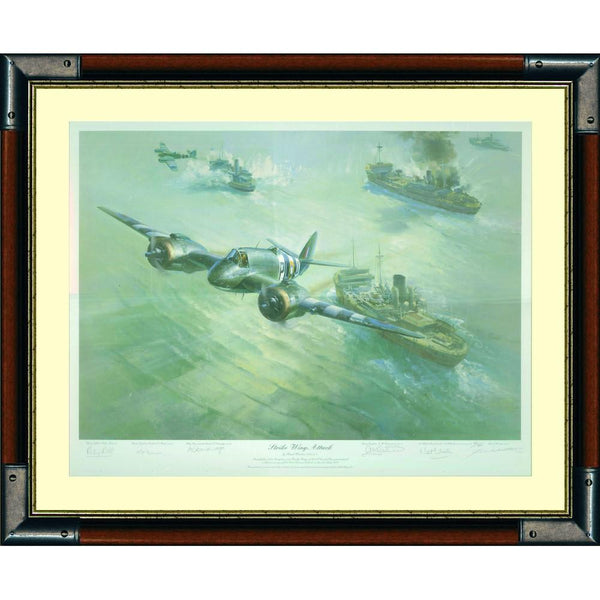 Strike Wing Attack - Framed Print Signed by Frank Wootton and 5 Pilots SD891