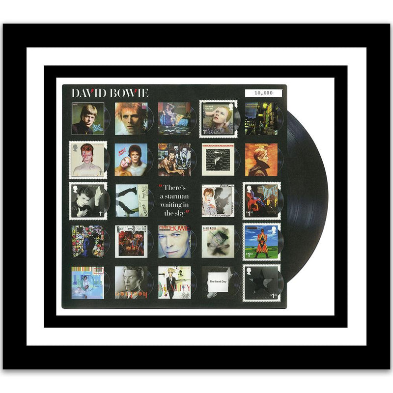 David Bowie Album Art Fan Sheet Framed SD933D