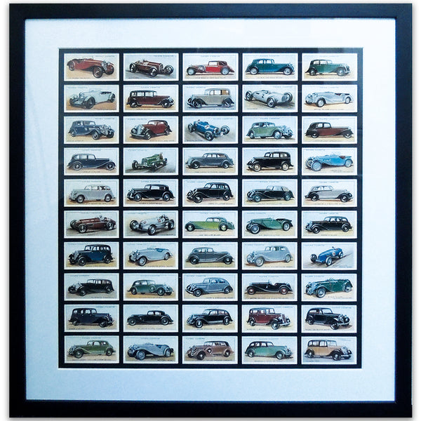 Motor Cars Reproduction Cards Framed SD977C