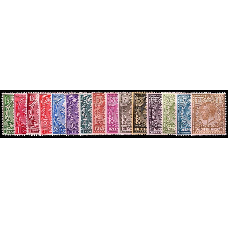 1912-22 Royal Cypher wmk.15v. SET110UM