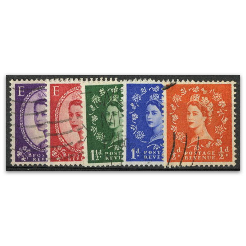 1958 Graphite lines inverted wmk.5v. GU