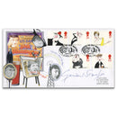 1998 Comedians. Scott WC2 Official. Sign by  Gerald Scarfe who created the stamp images